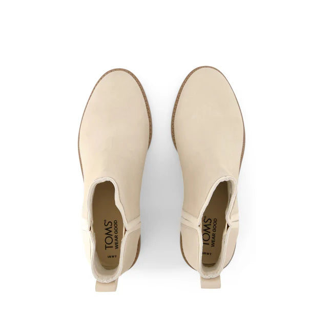 Hailey Heeled Boot Beige Nubuck Leather