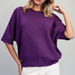 Dolman Sleeve Knit Sweater Eggplant