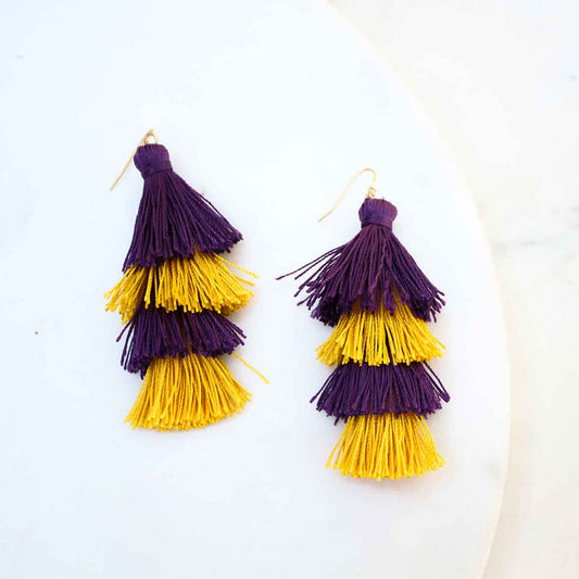 Panther Spirit Tassel Earrings