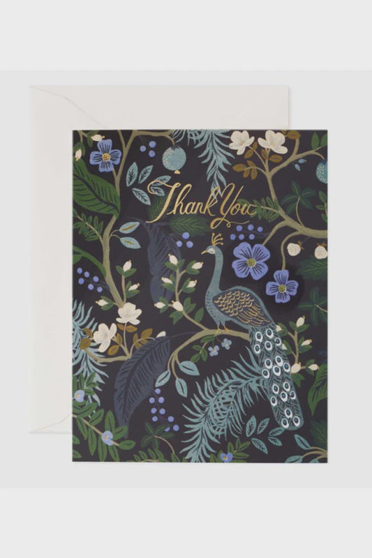 Peacock Thank You Card
