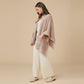38" Solid Rib Marshmallow Shawl Coco One Size