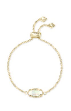 Elaina Delicate Chain Bracelet Gold Glass