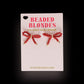 BB Red Pearl Bow Earrings