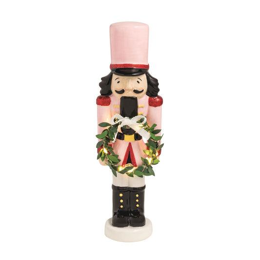 Pink Nutcracker Light Up Sitter