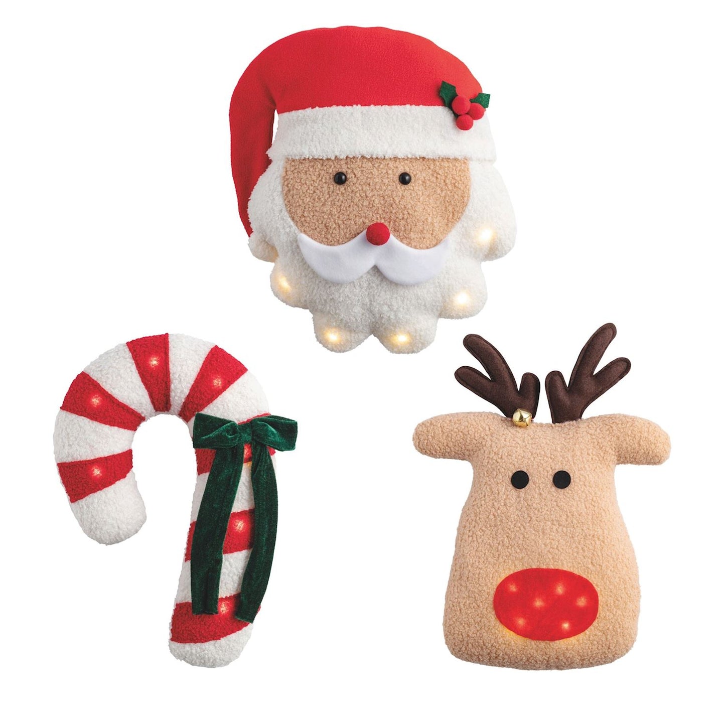 Christmas Sherpa Light Up Pillows