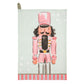 Pink Nutcracker Stripe Hem Towel