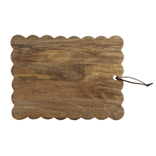 Large Scalloped Wood Board