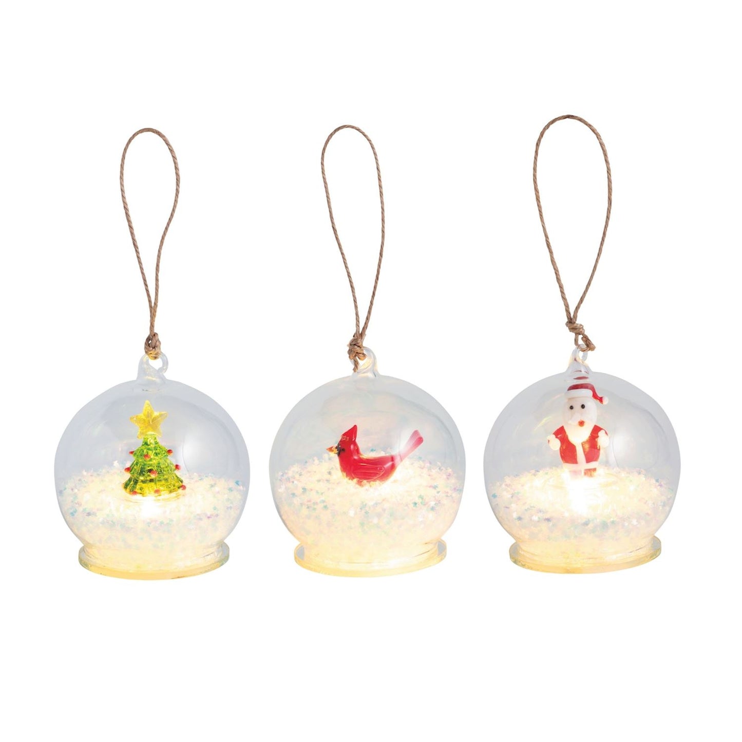 Light Up Icon Ball Ornaments