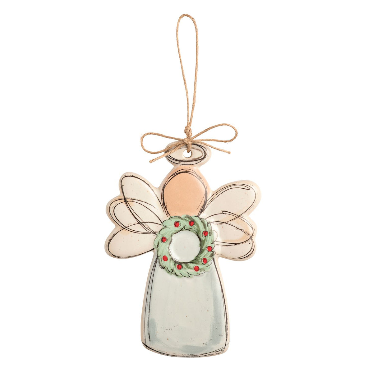 Wreath Angel Ornament