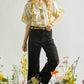 Button Stretched Pants Black