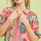 Paisley Boho Top Pink Mix