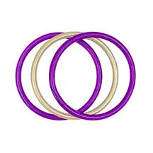 Purple & Gold Metallic Bracelet Set