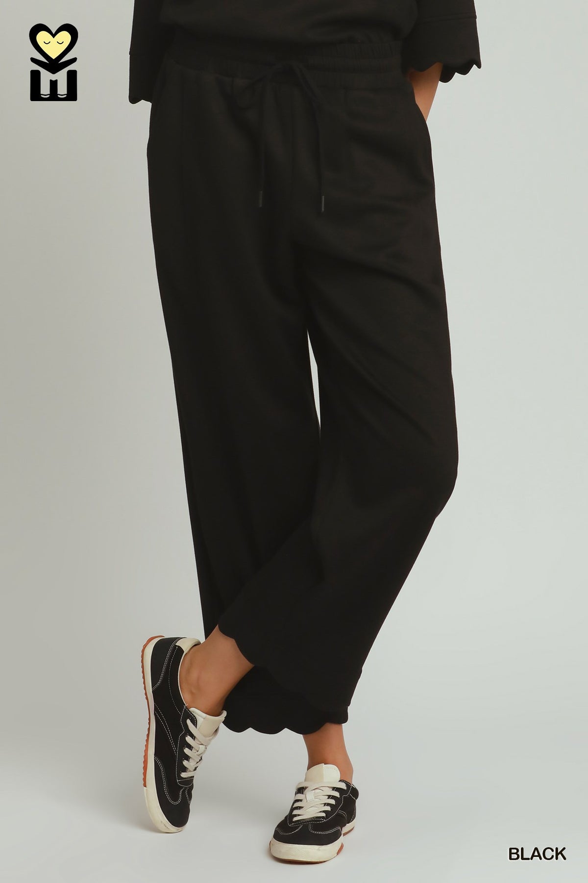 Luxeknit Scalloped Hem Pants