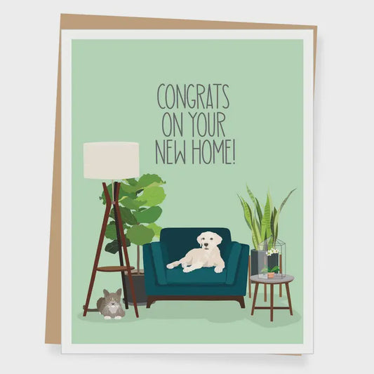 Mid-Century New Home Greeting Card
