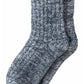 Marshmallow Crew Socks Heather Midnight One Size