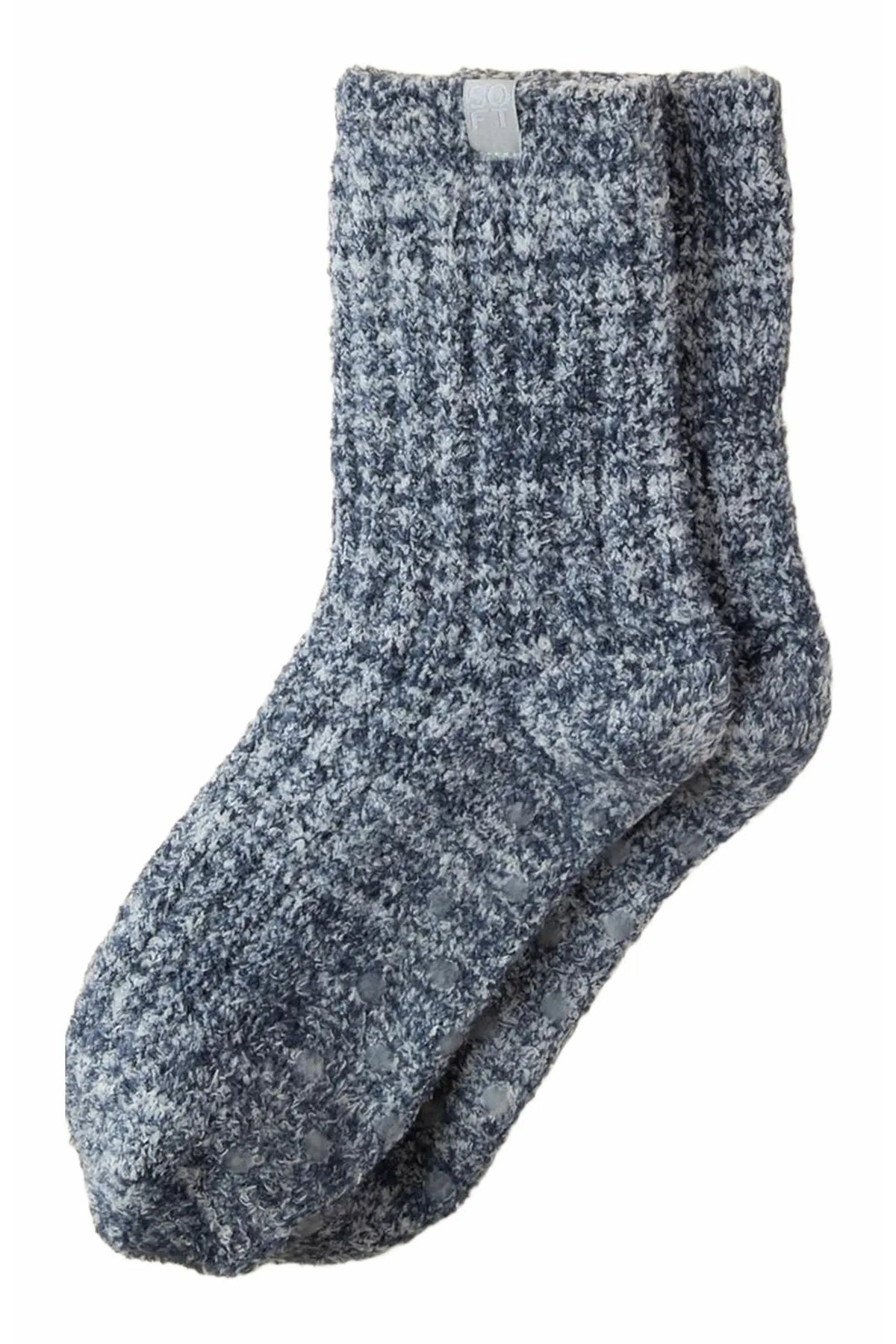 Marshmallow Crew Socks Heather Midnight One Size