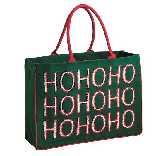 Green Holiday Sparkle Tote
