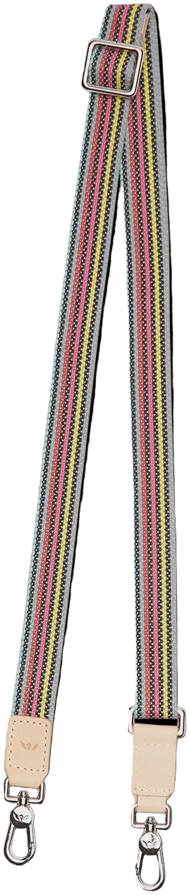 Grey Slim Webbing Crossbody Strap