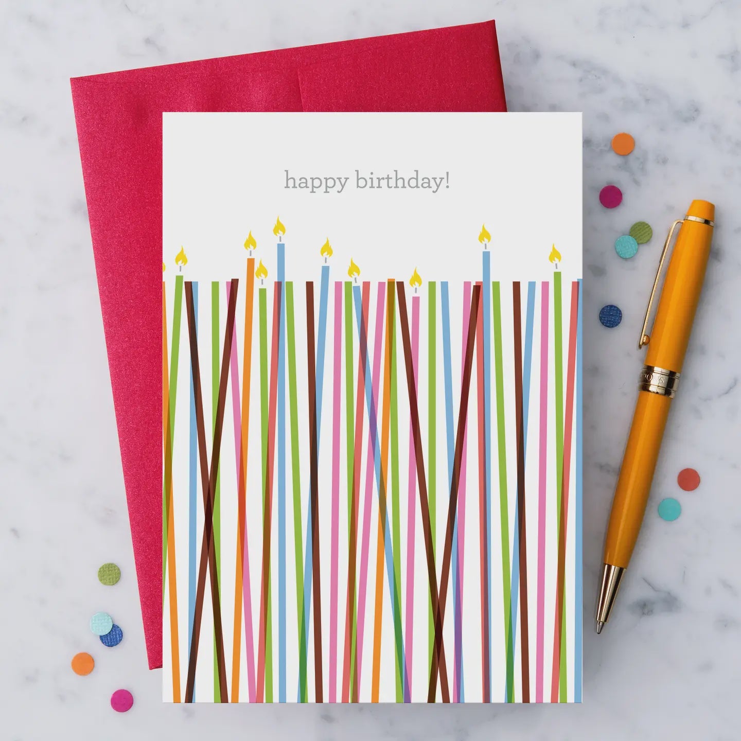 Happy Birthday Candles Greeting Card