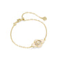 Abbie Medallion Delicate Chain Bracelet Gold Neutral Mix