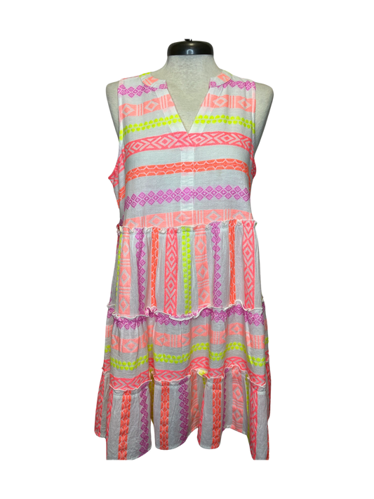 Angelica Yarn Dye Dress Pink