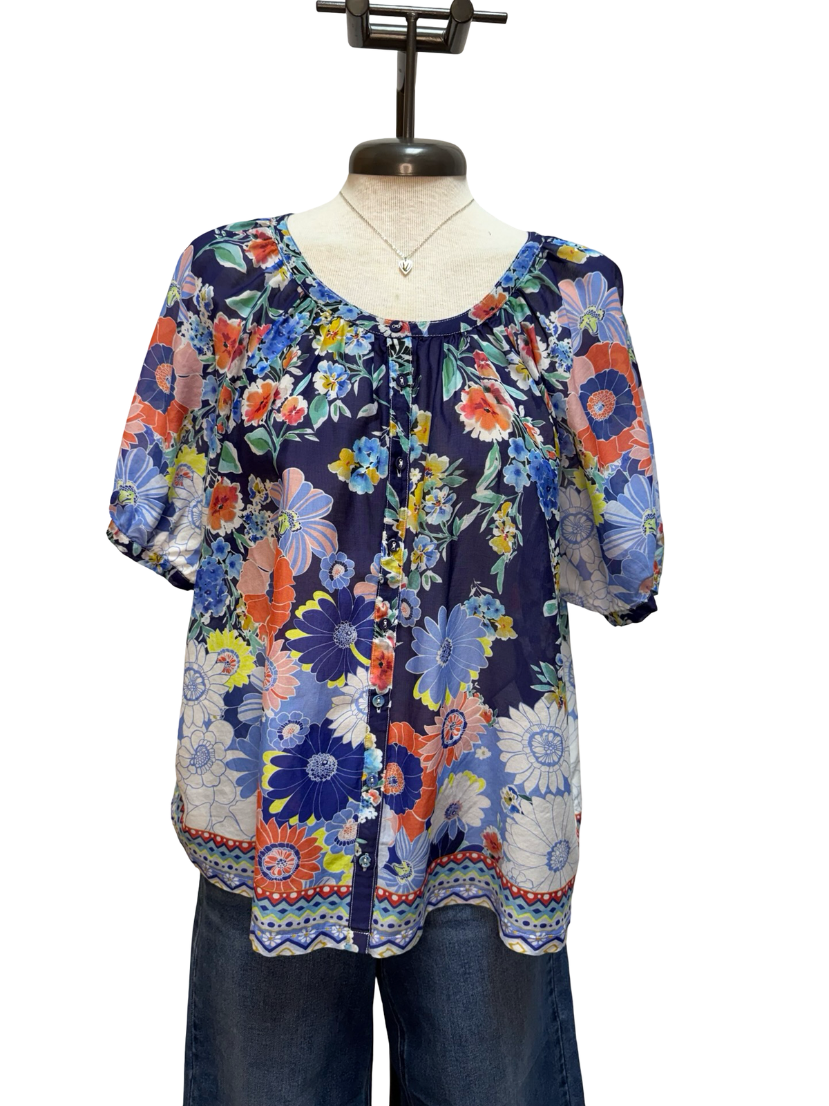 Avah Button Down Shirt Tiana Scarf
