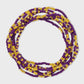 Seed Bead Stretch Game Day Bracelet 2mm Purple/Yellow/Gold