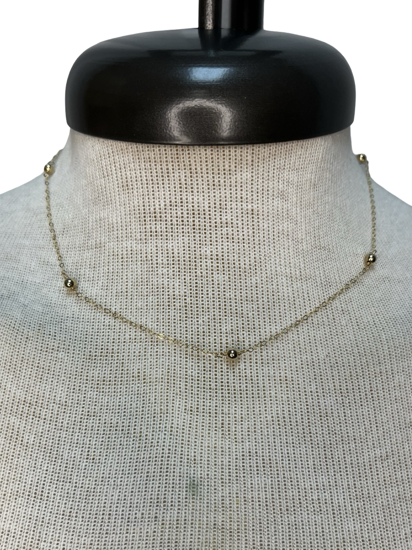 BB Gold Beaded Chain Necklace