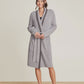 Cozy Chic Ultra Lite Tipped Short Robe Dove Gray/Mineral