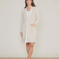 Cozy Chic Ultra Lite Tipped Short Robe Stone/Pearl