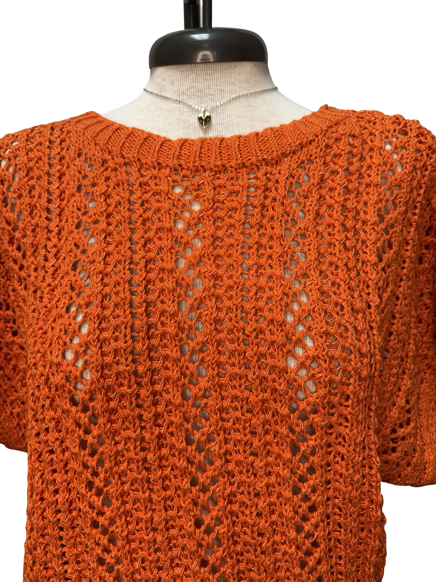 Ballast Crochet Sweater Top Tiger Lily
