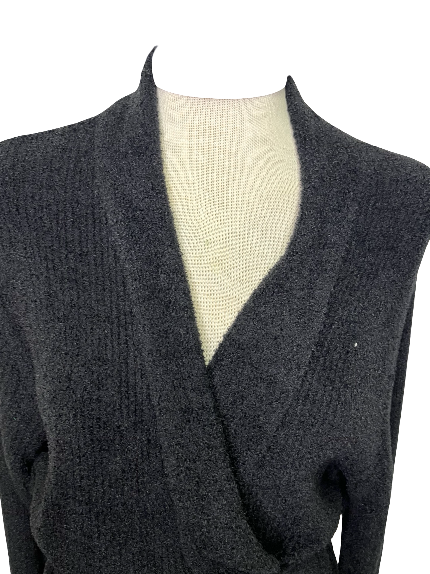 Cozy Chic Lite Ribbed Robe Black