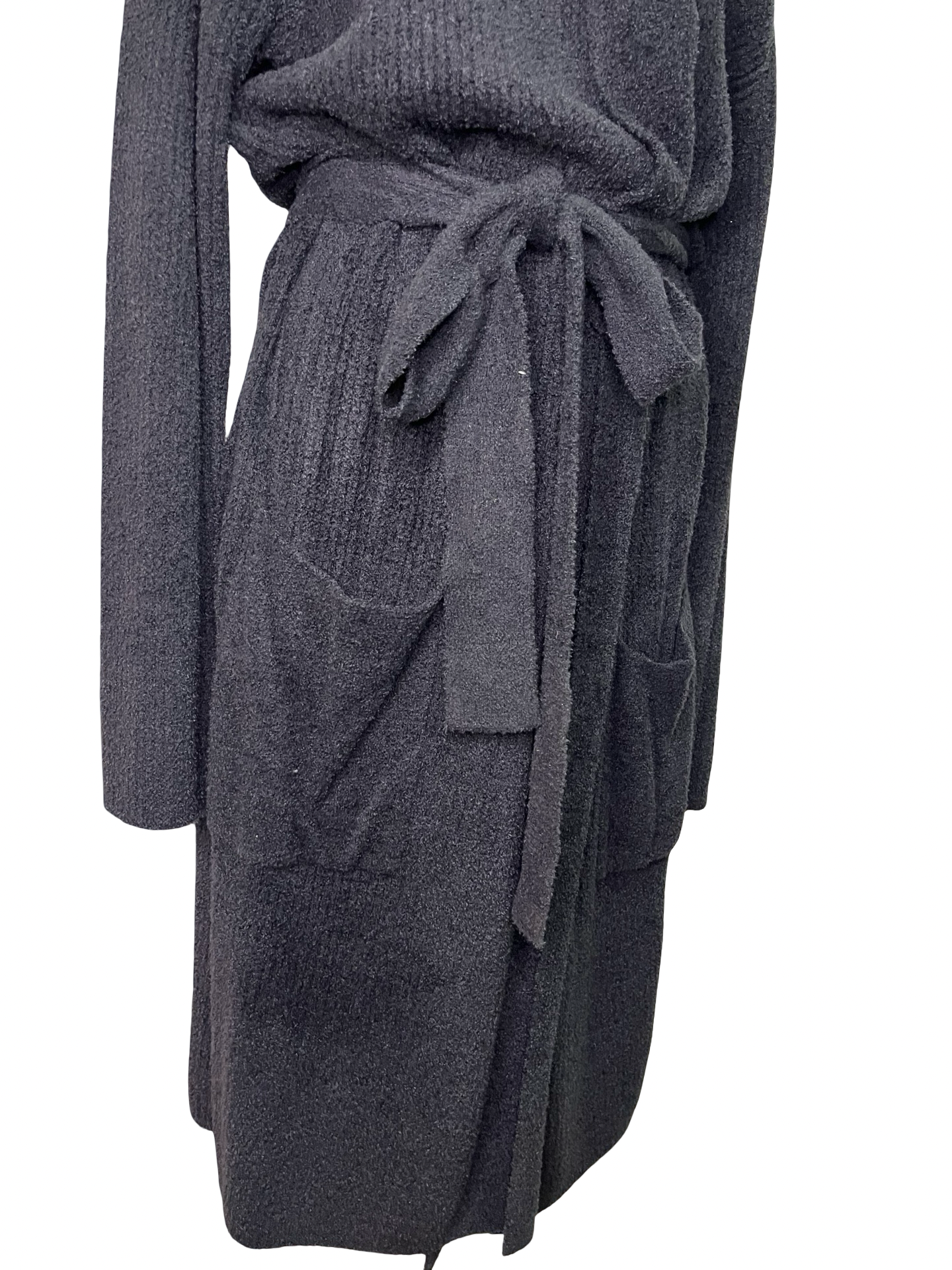 Cozy Chic Lite Ribbed Robe Black