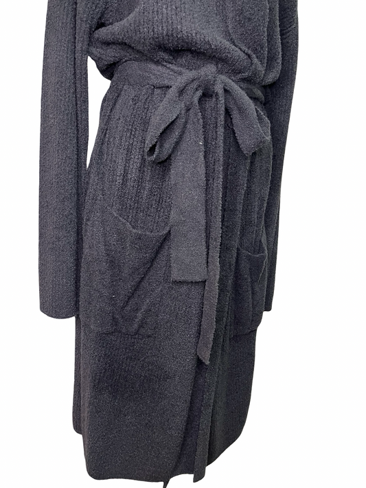 Cozy Chic Lite Ribbed Robe Black