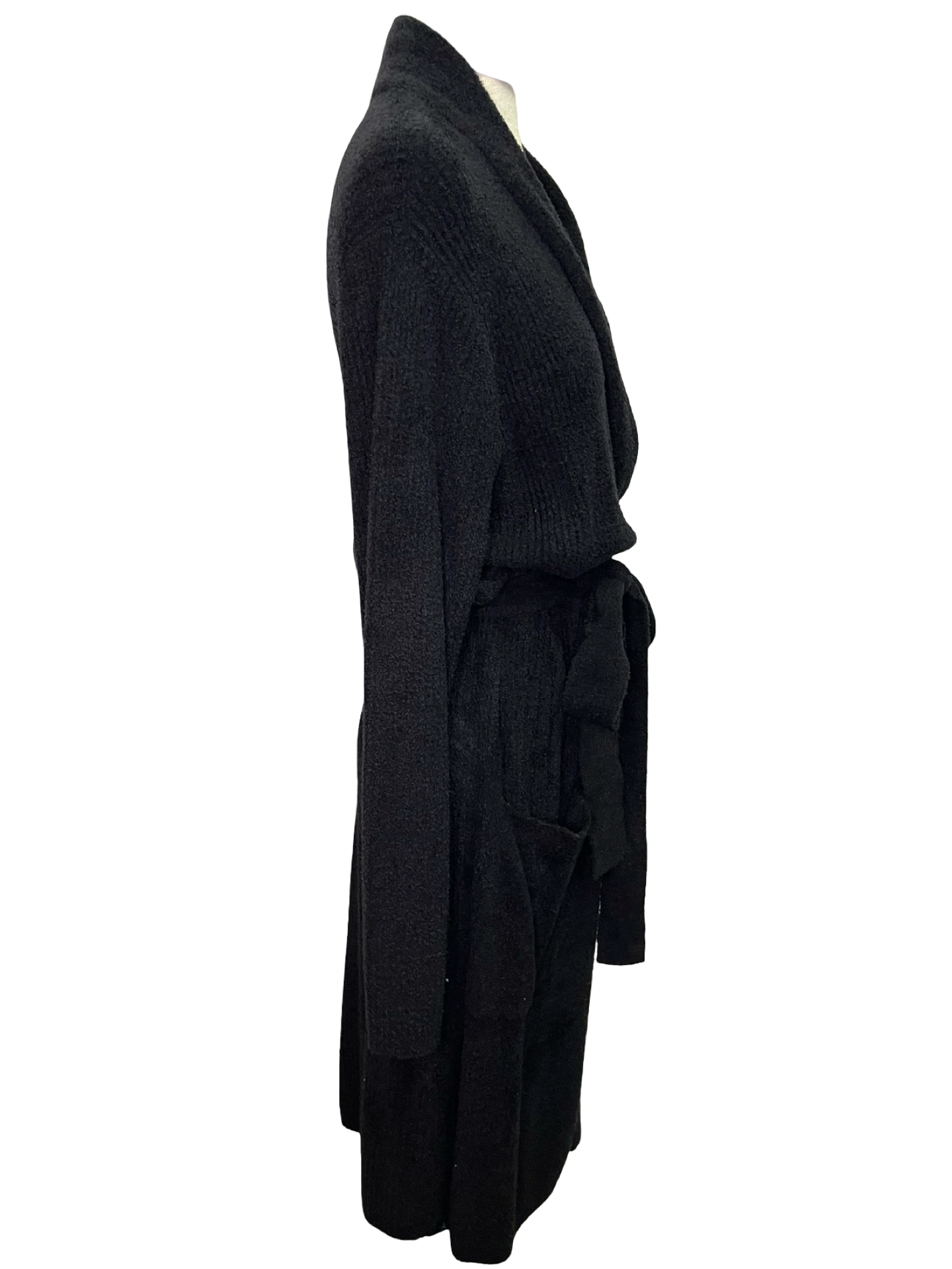 Cozy Chic Lite Ribbed Robe Black