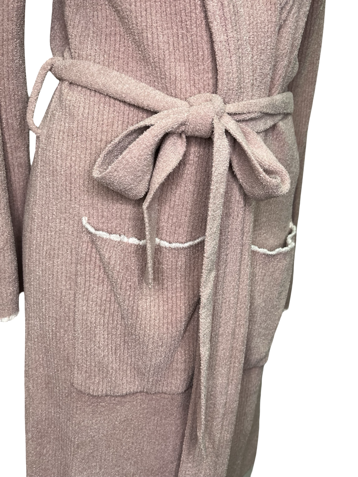Cozy Chick Ultra Lite Contrast Scallop Ribbed Robe Teaberry
