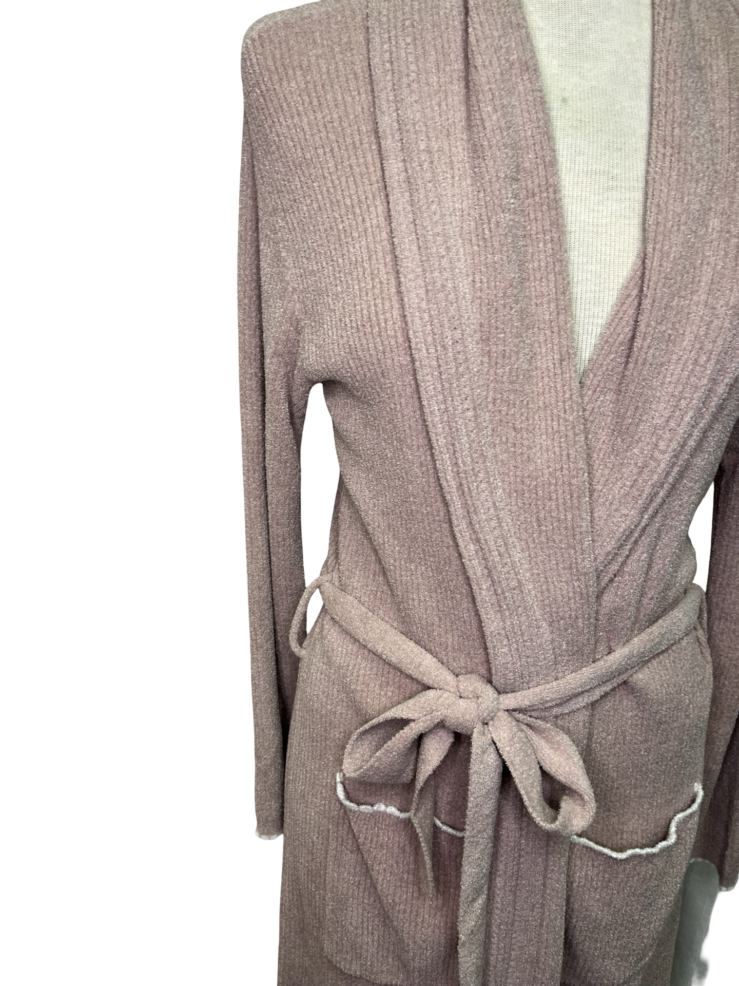 Cozy Chick Ultra Lite Contrast Scallop Ribbed Robe Teaberry