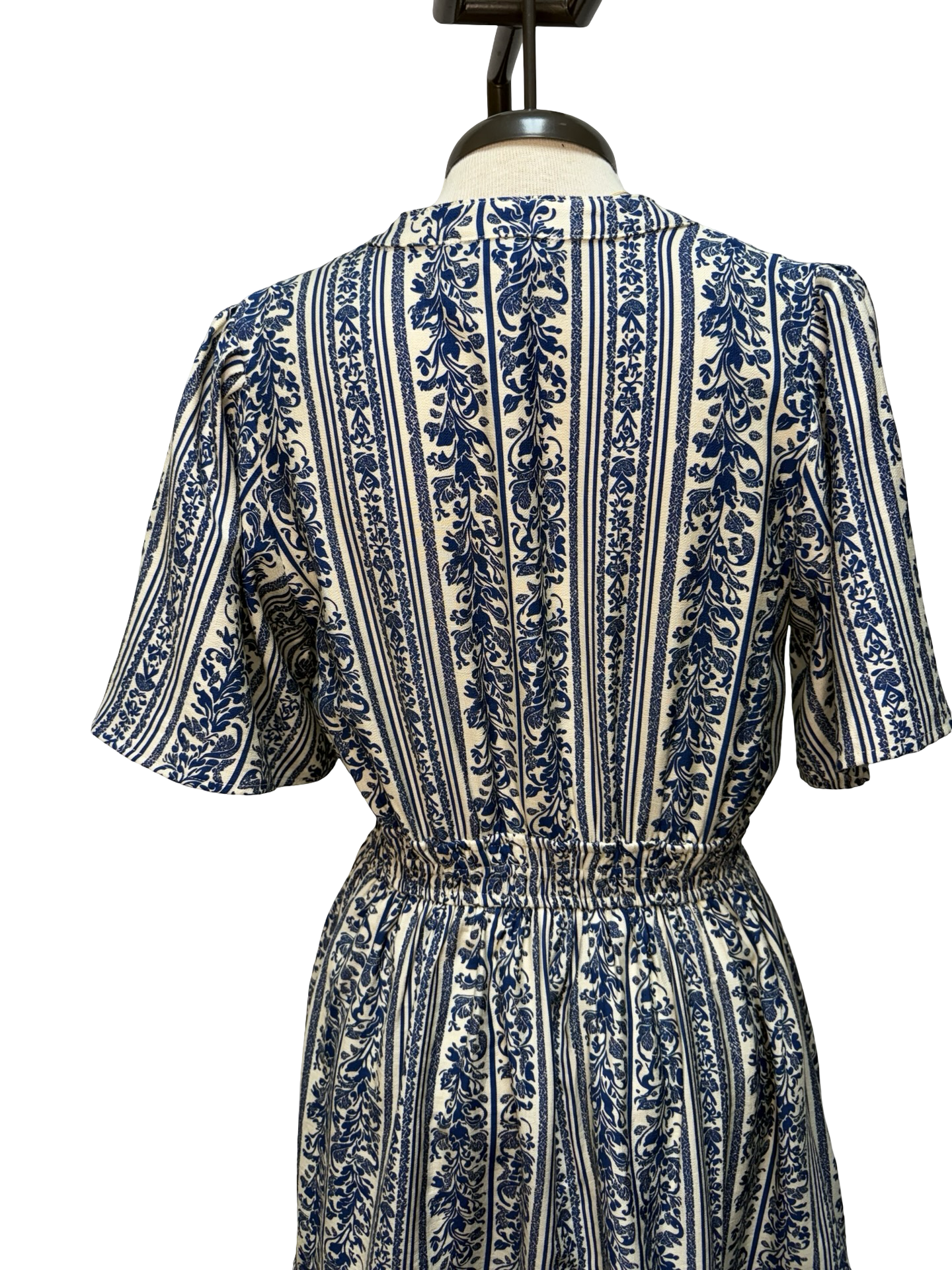 Bell Sleeve Printed Mini Dress Blue