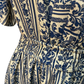 Bell Sleeve Printed Mini Dress Blue