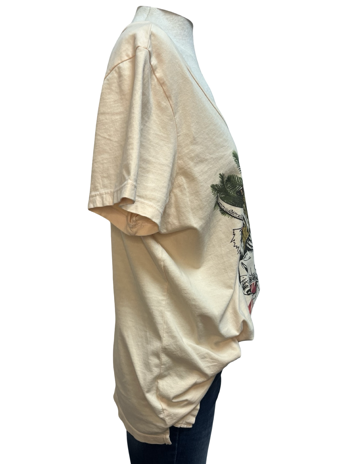 Candycane Cow V Neck Tee