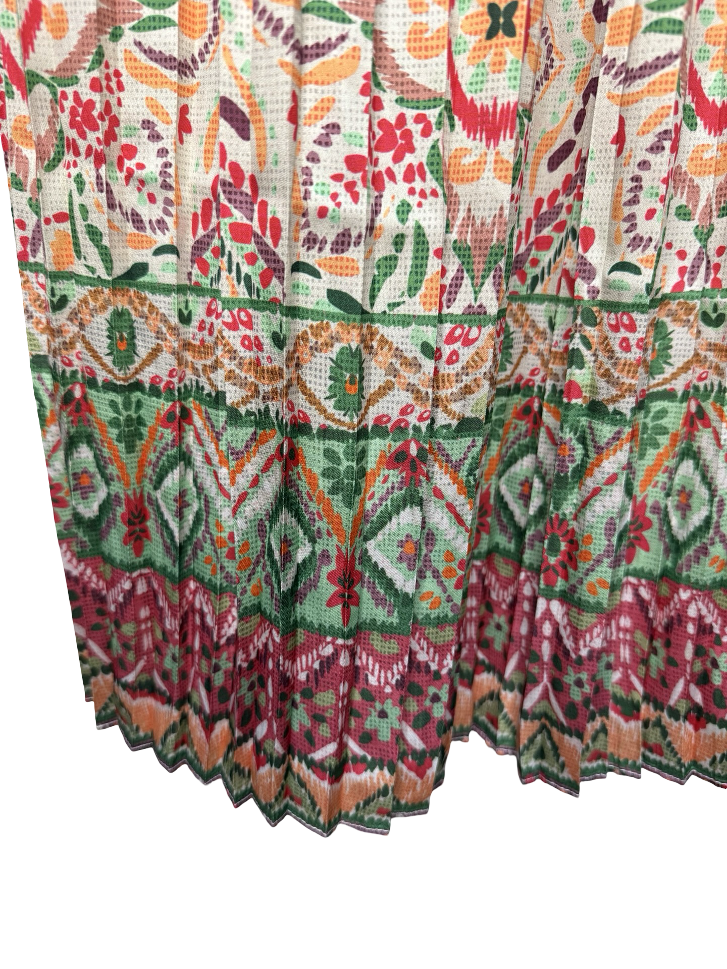 Boho Tile Motif Midi Dress