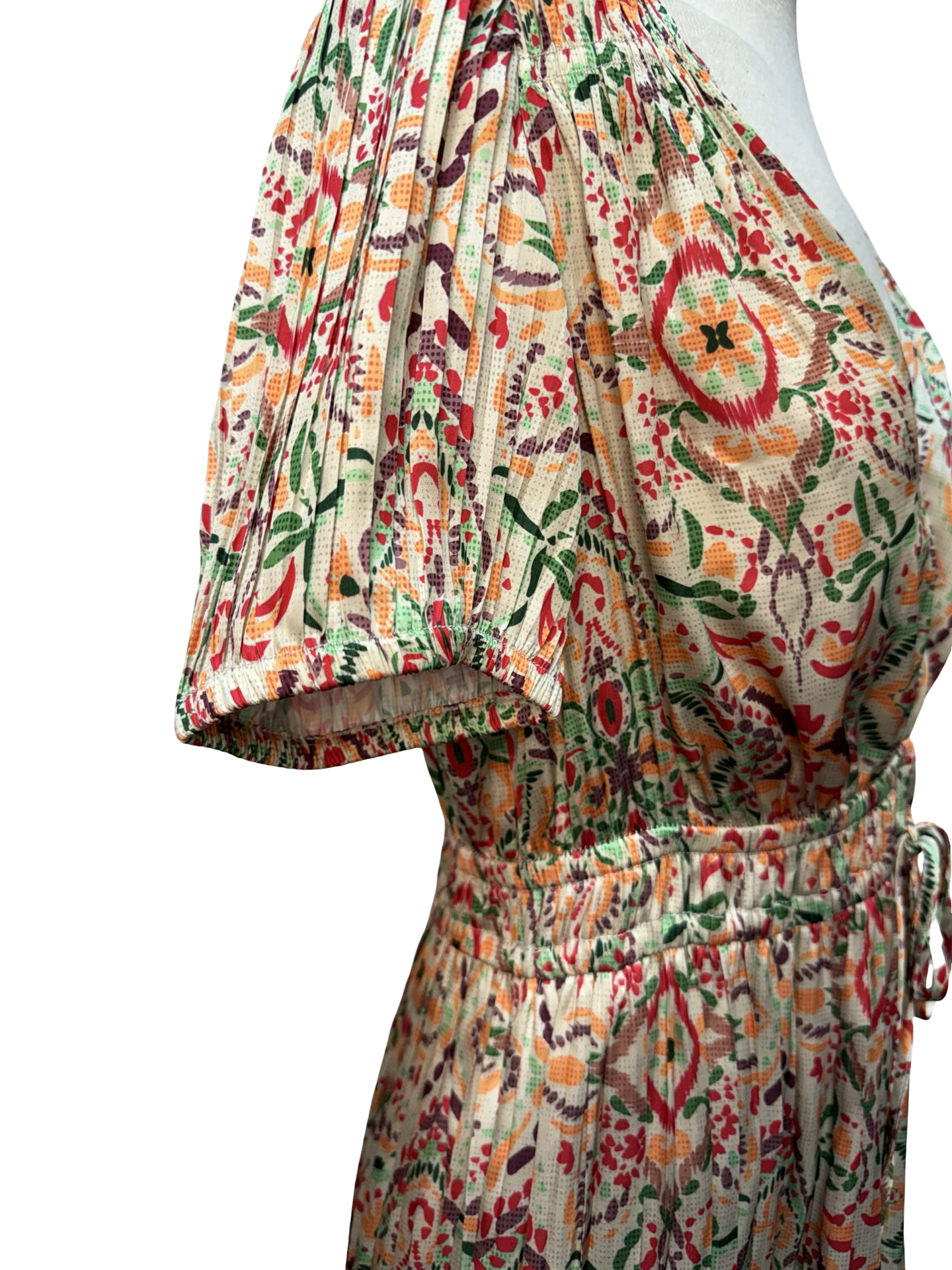 Boho Tile Motif Midi Dress