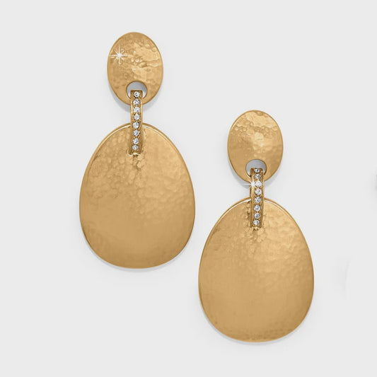 Meridian Orbit Large Post Drop Earrings Gold