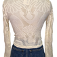 Seamless Jacquard Top Cream