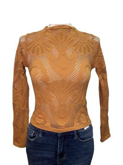 Seamless Jacquard Top Golden Granola