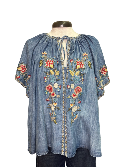 Betty Blouse Denim Blue