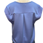 Cap Sleeve V Neck Knit Top Blue