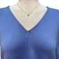 Cap Sleeve V Neck Knit Top Blue