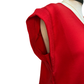 Cap Sleeve V Neck Knit Top Red