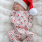 Christmas Bamboo Waffle Zipper Footie Holly & Jolly